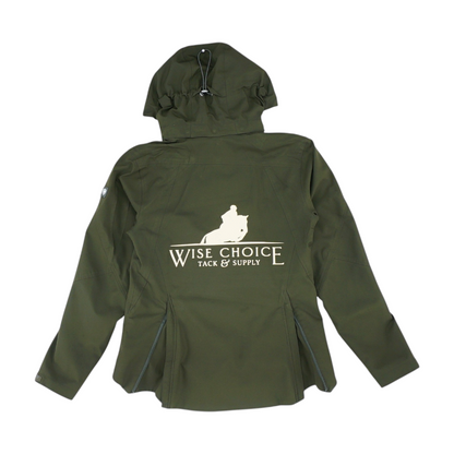 Green Solid Rain Jacket