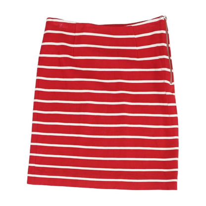 Red Striped Mini Skirt