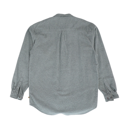 Gray Solid Flannel Button Down