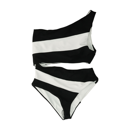 Black Striped One-Piece
