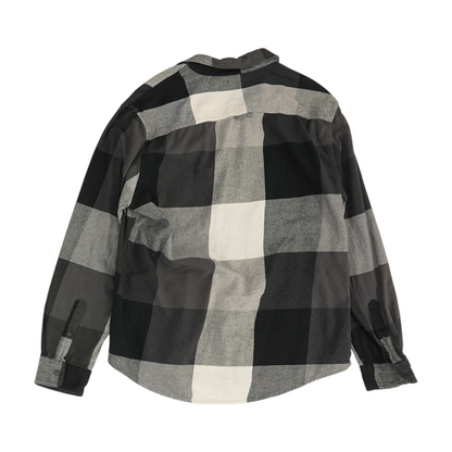 Gray Check Flannel Button Down