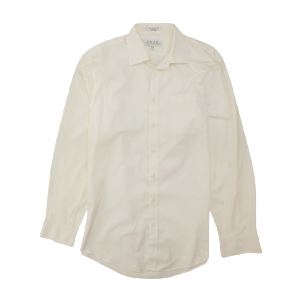 Enro Ivory Solid Long Sleeve Button Down – Image 1