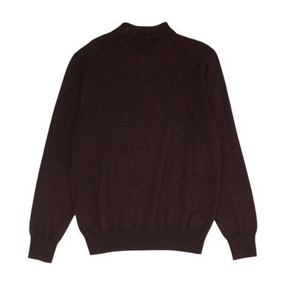 Maroon Solid Pullover Sweater