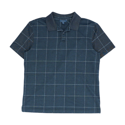 Black Plaid Short Sleeve Polo