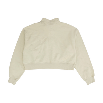 Beige Solid 1/4 Zip Pullover