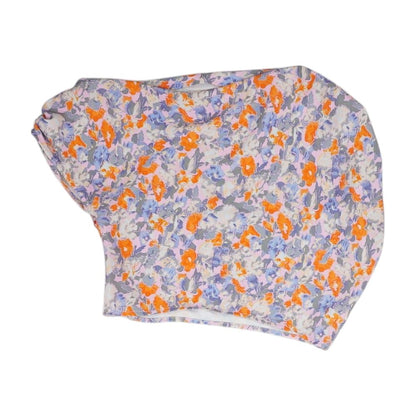 Multi Floral Short Sleeve Blouse