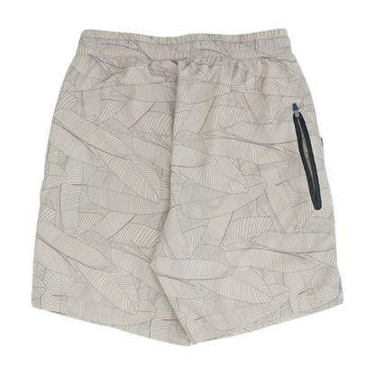 Beige Print Active Shorts