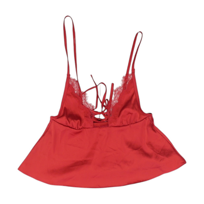 Red Solid Pajama Top