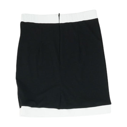 Black Solid Mini Skirt