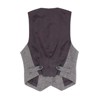 Brown Chevron Casual Vest