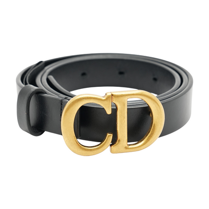 Black Saddle Belt in Ultrasoft Calfskin