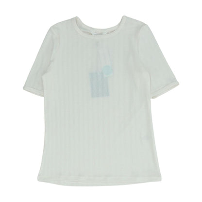 White Striped Crewneck T-Shirt