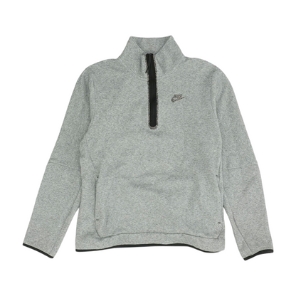 Gray Solid 1/4 Zip Pullover