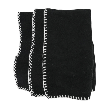Black Acrylic Scarf