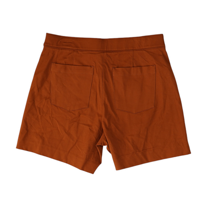 Brown Solid Chino Shorts