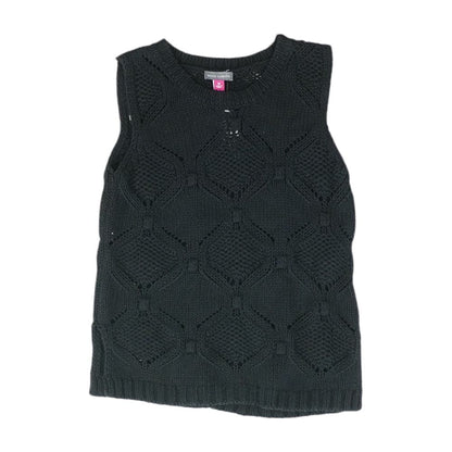 Black Solid Tank Knit Top