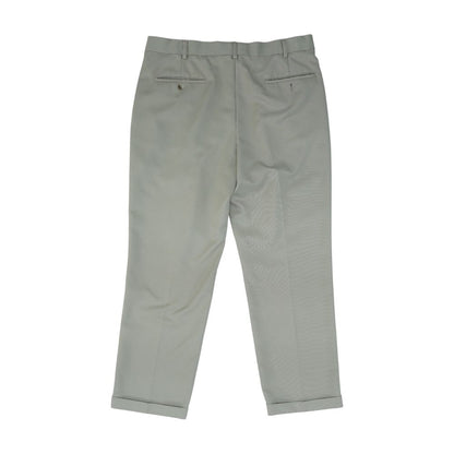 Khaki Solid Dress Pants
