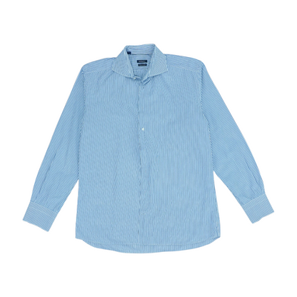 Blue Striped Long Sleeve Button Down