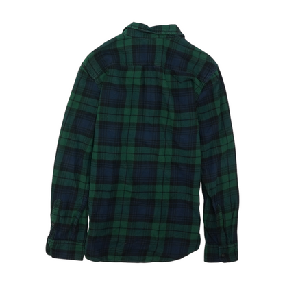 Green Plaid Flannel Button Down