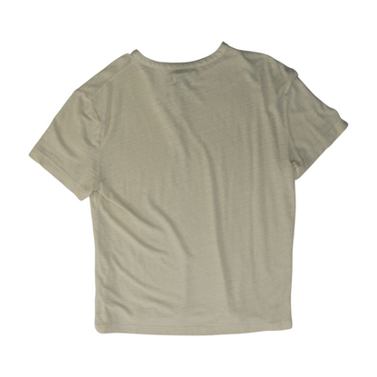 Beige Solid Short Sleeve Polo