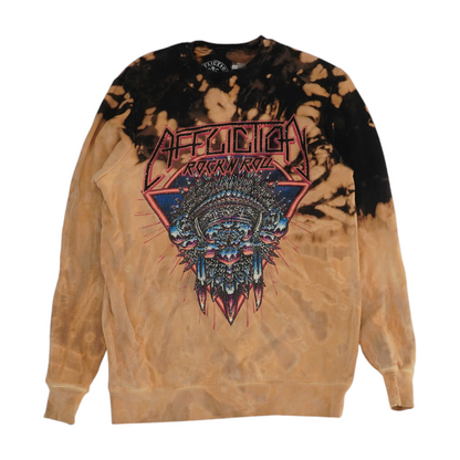 Brown Tie-Dye Sweatshirt Pullover