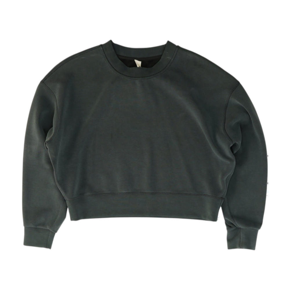 Gray Solid Sweatshirt Pullover