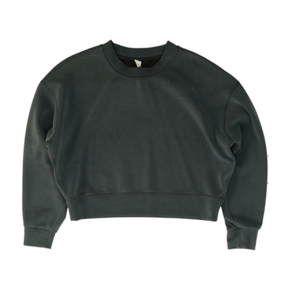 Gray Solid Sweatshirt Pullover