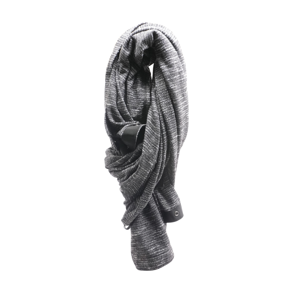 Gray Striped Scarf
