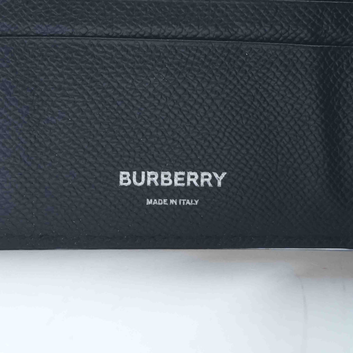 Black Icon Stripe Leather International Bifold Wallet