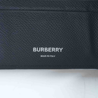 Black Icon Stripe Leather International Bifold Wallet