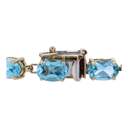 10K Yellow Gold Topaz Tennis Bracelet