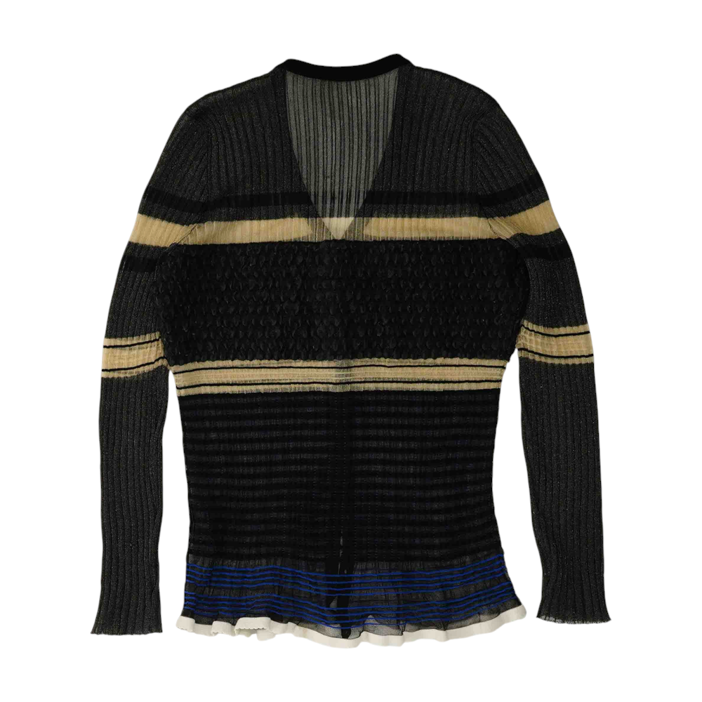 Multi Striped Cardigan Sweater