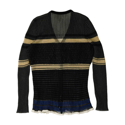 Multi Striped Cardigan Sweater