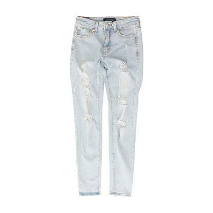 Blue Solid Low Rise Jeans