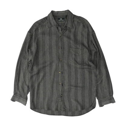 Black Striped Long Sleeve Button Down