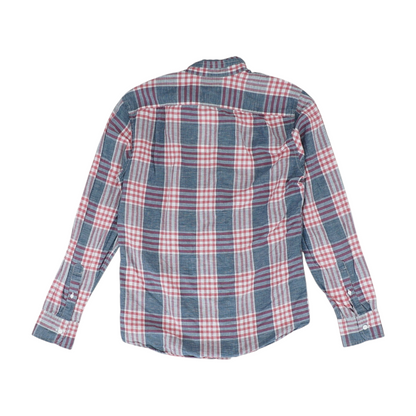Gray Plaid Long Sleeve Button Down