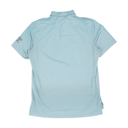 Blue Polka Dot Short Sleeve Polo