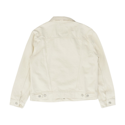 Ivory Solid Denim Jacket