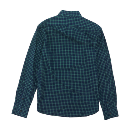 Navy Check Long Sleeve Button Down