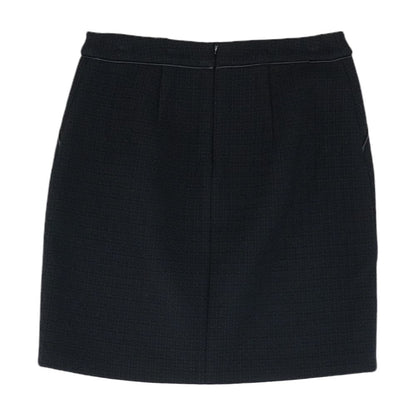 Black Solid Mini Skirt