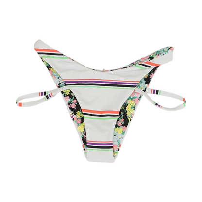 White Striped Swim Bottom