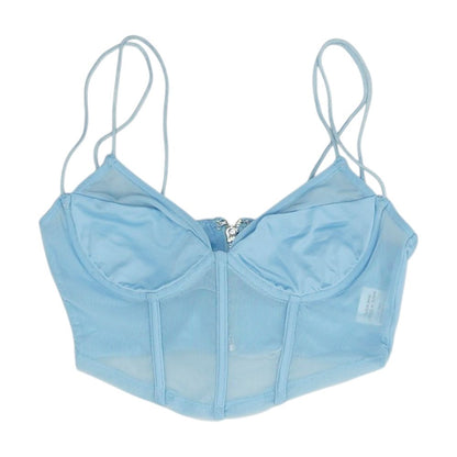 Blue Cropped Blouse