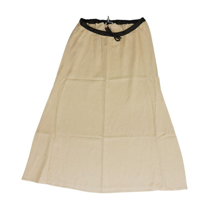 Beige Solid Maxi Skirt