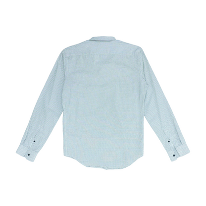 White Polka Dot Long Sleeve Button Down