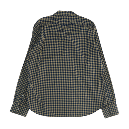 Navy Check Long Sleeve Button Down