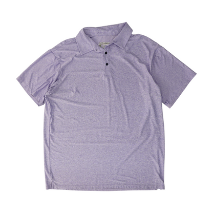 Purple Solid Short Sleeve Polo