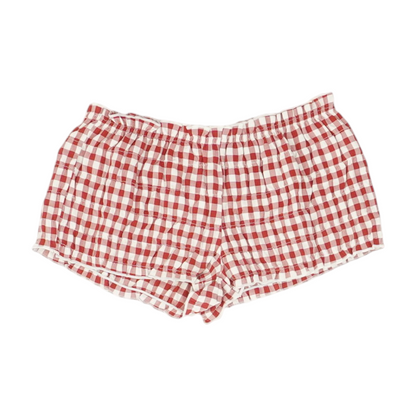 Red Check Chino Shorts