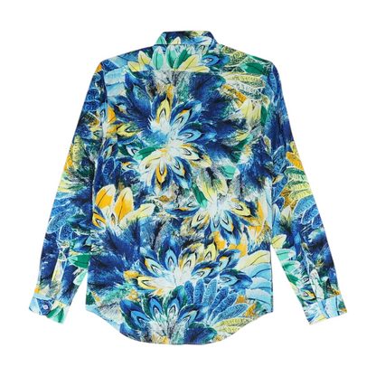 Multi Print Long Sleeve Button Down