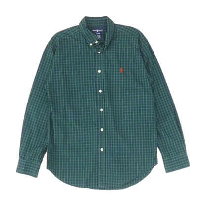 Blue Check Long Sleeve Button Down