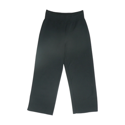 Black Solid Casual Capris